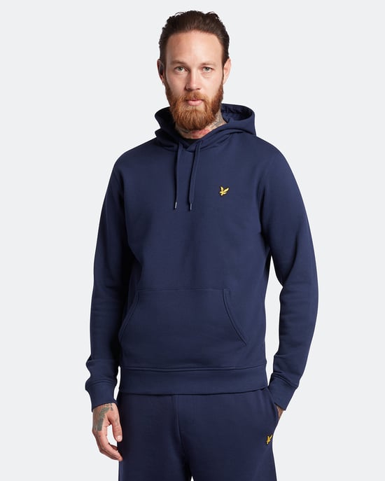 Lyle & Scott Pullover Hoodie in marineblauw - Image 2