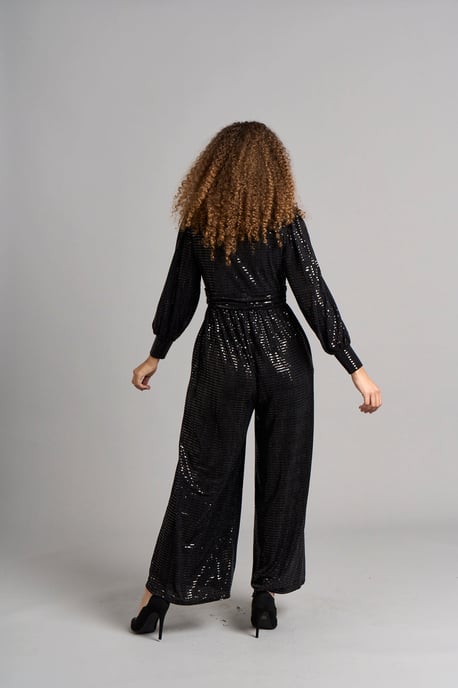 Carla Pailletten Jumpsuit - Zwart - Image 3
