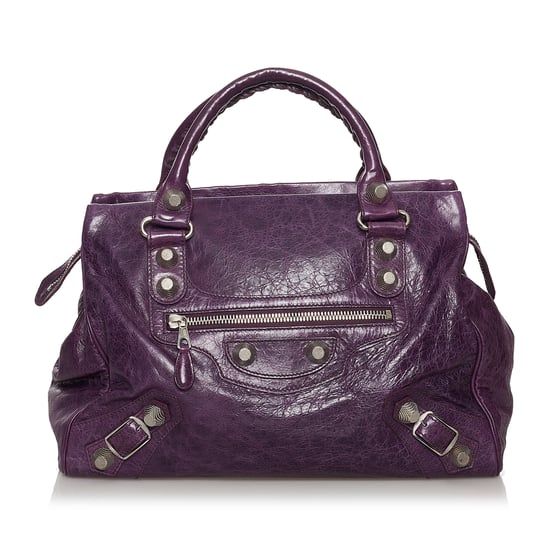 Vintage Balenciaga Motocross Giant 21 Midday Leather Handbag Purple - Image 1