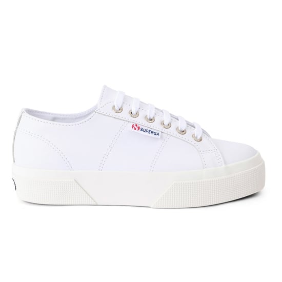 Superga Dames/Dames 2740 Nappa Leren Platform Trainers (Optisch Wit/Avorio) - Image 3