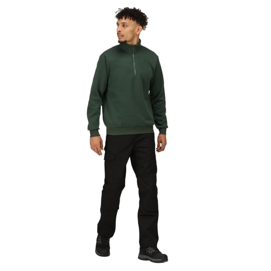 Regatta Mens Pro Quarter Zip Sweatshirt (Dark Green)