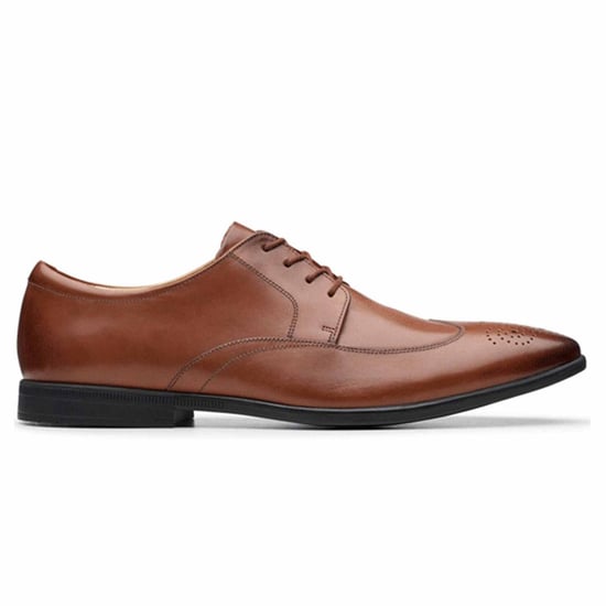 Clarks Bampton Wing Mens Brown Shoes