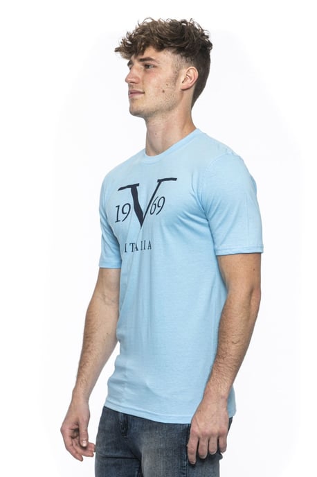 19V69 Italia Mens T-Shirt Rayan Light Blue
