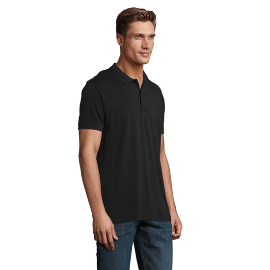 SOLS Heren Planet Poloshirt (Zwart) - Image 3