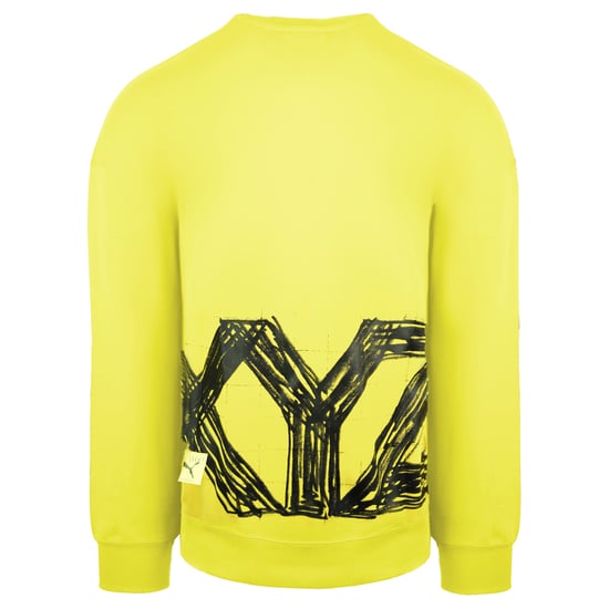 Puma x Michael Lau Long Sleeve Crew Neck Yellow Men Graphic Sweatshirt 530358 79