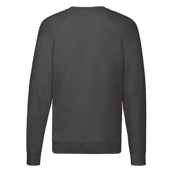 Fruit of the Loom Unisex Lichtgewicht Raglan Sweatshirt voor volwassenen (Licht Grafiet) - Image 2