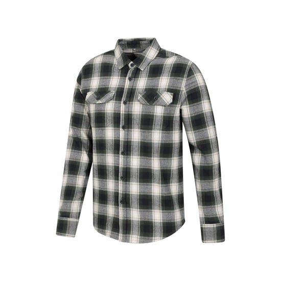 Mountain Warehouse Mens Trace Flannel Long-Sleeved Shirt (Green)