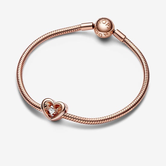 Pandora 'Radiant Heart' Women's Gold Plated Metal Charm - Rose 782493C01