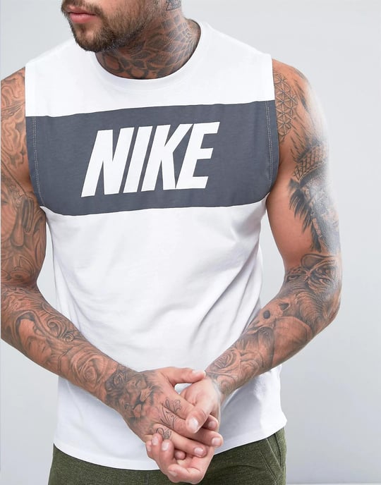 Nike herenhemd met retro logo in wit - Image 3
