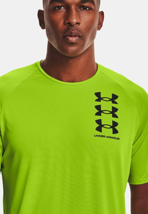 Under Armour Heren UA Tech™ Triple Logo T Shirt - Image 3