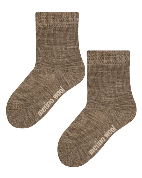 Steven - Thermische gebreide merinowolsokken voor kinderen - Beige - Image 1