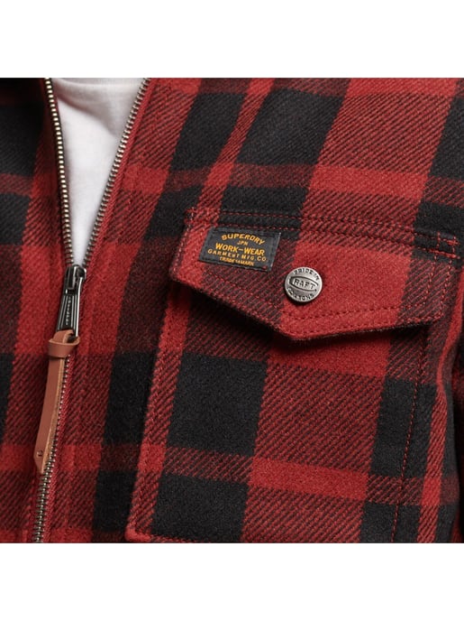 Superdry herenoverhemd met ruitpatroon en ritssluiting - Image 4