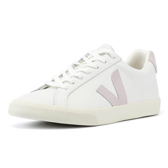 Veja Esplar Leather Vrouwen Wit/Roze Sportschoenen - Image 3
