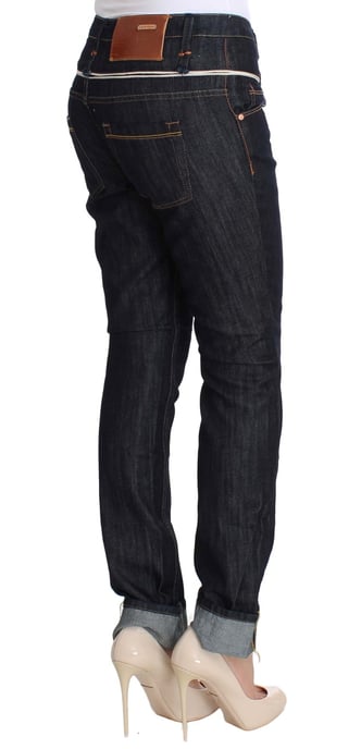 Acht Dames Blauwe Denim Katoenen Broeken Recht Model Jeans - Image 4