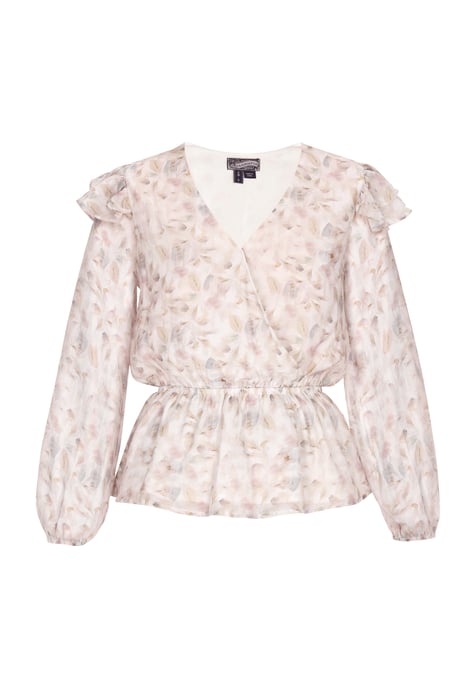 Dreimaster Blouse Dames lichtbruin - Image 1