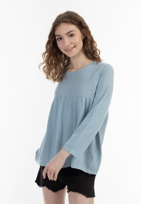 Mymo Gebreide tuniek Dames lichtblauw - Image 3