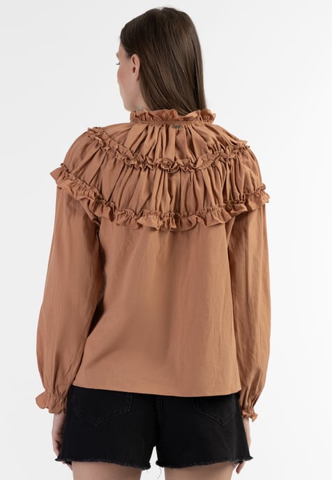 Dreimaster Blouse Dames lichte roest - Image 4