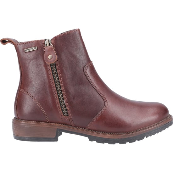 Cotswold Dames/dames Ashwicke Zip Leren Enkellaarzen (Bruin) - Image 3