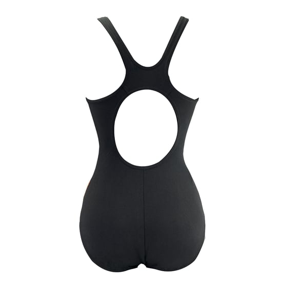 Speedo Placement Dames Zwart/Oranje Zwempak - Image 2