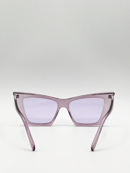 Oversized Cateye sunglasses in Purple