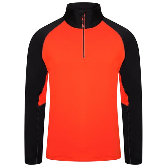 Dare 2B Mens Fuser Core Stretch Half Zip Thermal Top (Amber Glow/Black)