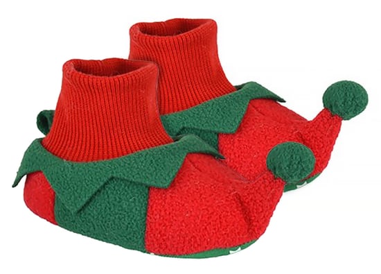 Baby pluche nieuwigheid kerstpantoffels voor de winter - Elf - Image 1