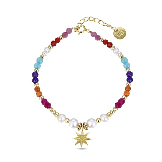 Luxenter 925 Sterling Zilveren Armband met Veelkleurig Kristal in 18K Geel Goud - Shasha - Image 2