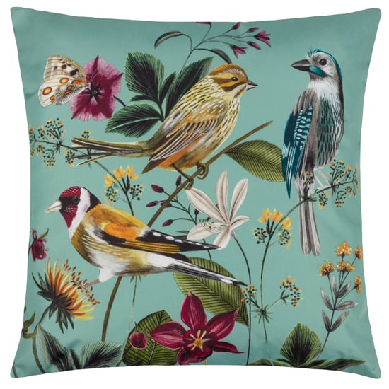 Wylder Tropics Midnight Garden Birds Outdoor Cushion Cover - Image 1