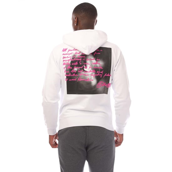 Off White Tornado Type Slim Hoodie voor heren in wit roze - Image 2