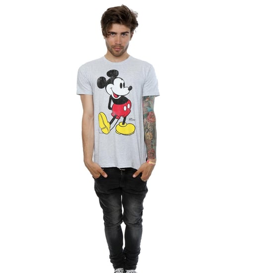 Disney Heren Mickey Mouse Classic Kick T-Shirt (Heide Grijs) - Image 2