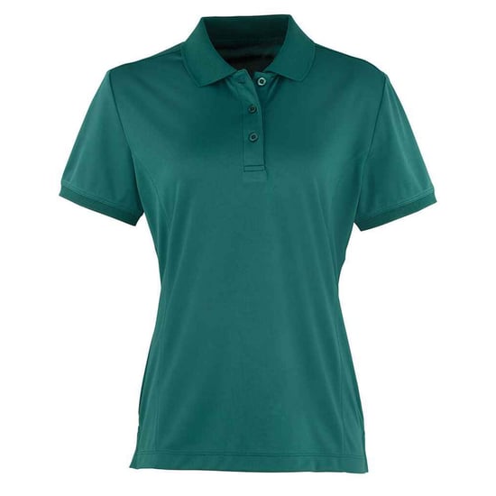 Premier Womens/Ladies Coolchecker Pique Polo Shirt (Bottle Green)