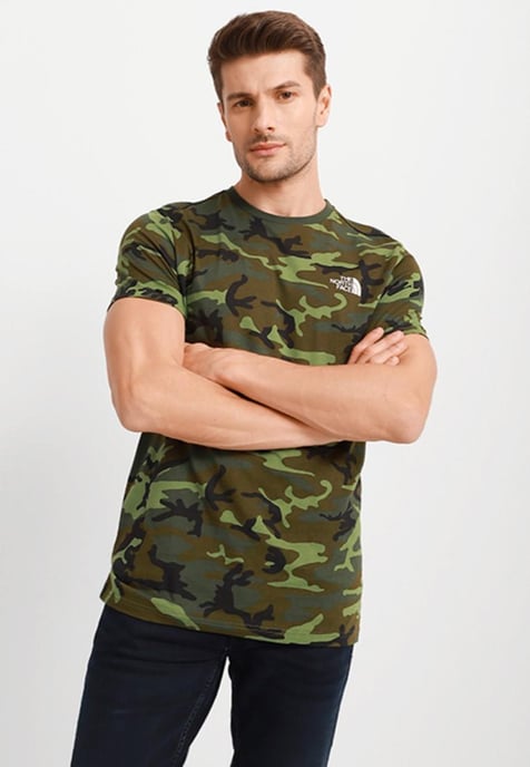 The North Face Heren T-shirt SS Simple Dome Tee Camo Print - Image 1