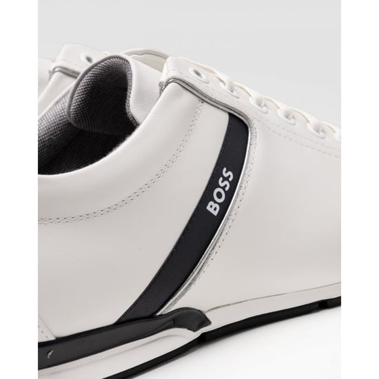 Men's Boss Saturn Low Trainers in White - Image 5