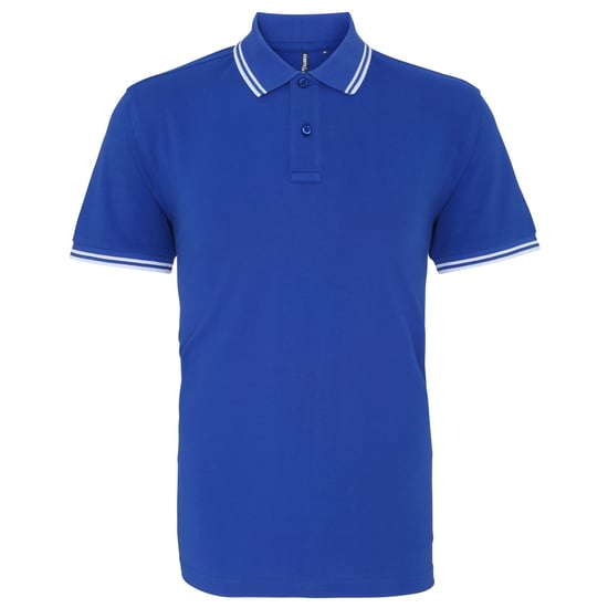 Asquith & Fox Mens Classic Fit Tipped Polo Shirt (Royal/ White)