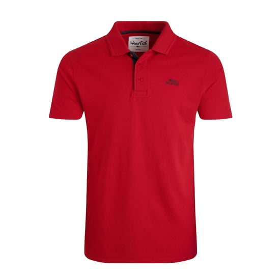 Weird Fish Heren Miles Pique Organic Poloshirt (Bosbes Rood Mergel) - Image 1