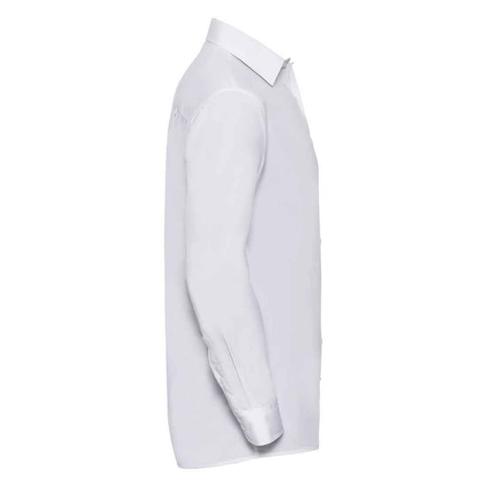 Russell Collection Heren Poplin Easy-Care Formeel Overhemd met Lange Mouwen (Wit) - Image 3