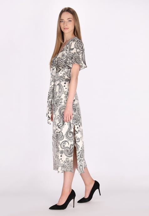 Dreimaster Jurk Dames wit zwart - Image 3