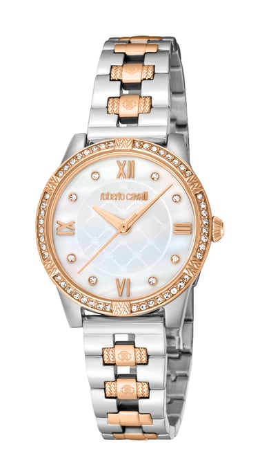 RC5L032M0105 Roberto Cavalli Women Quartz White MOP Stainless Steel 5 ATM 30 mm Watch