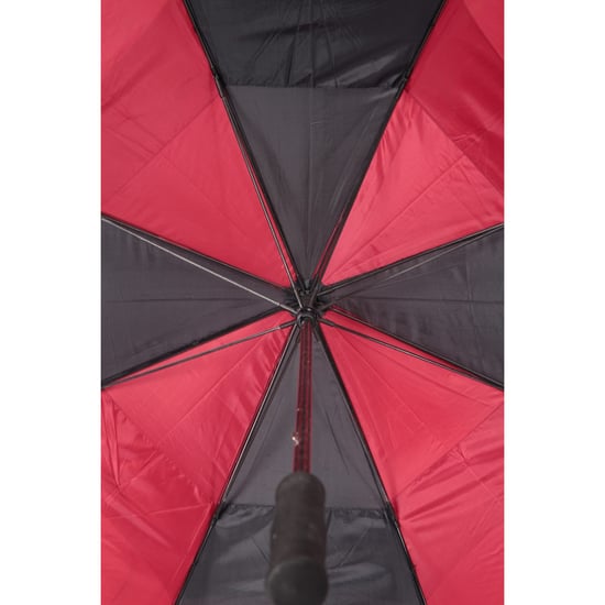 Mountain Warehouse Gestreepte Golfparaplu (Zwart/Rood) - Image 4