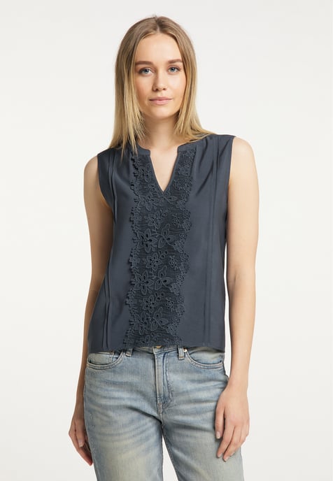 Dreimaster Top Dames Grijs-blauw - Image 3