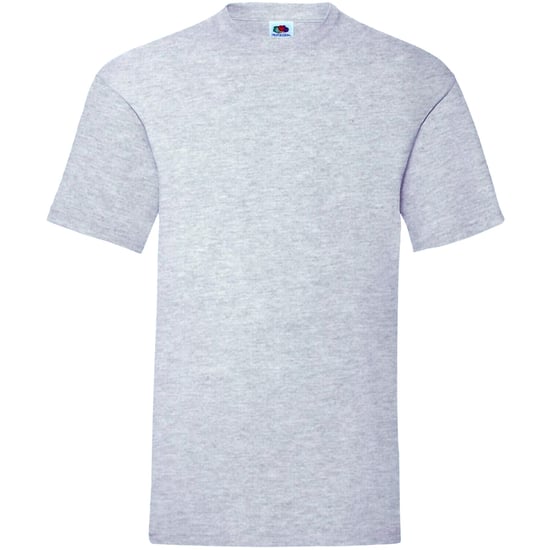 Fruit Of The Loom | Mens Crew Neck Short Sleeve T-Shirt-Light Grey (5 Pack)