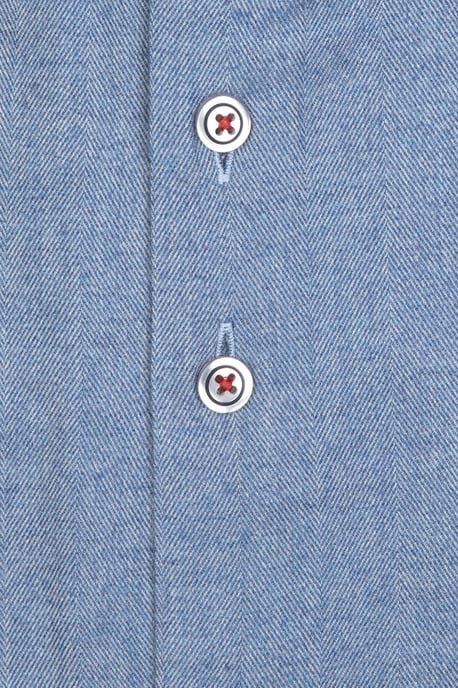 R2 Casual Soft Collar Shirt Mid Blue