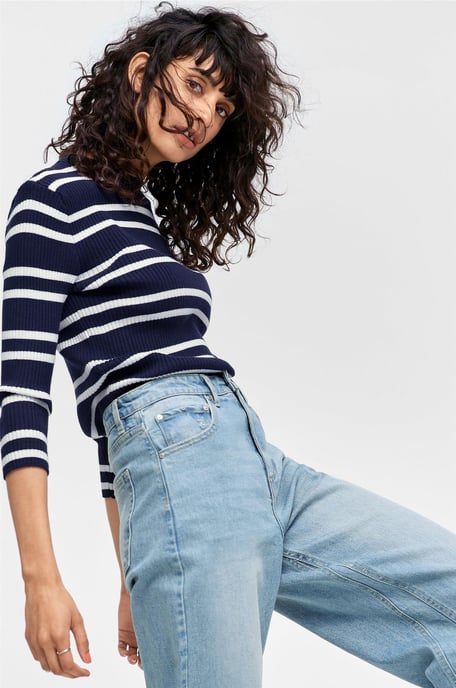 Striped Ribbed Sweater