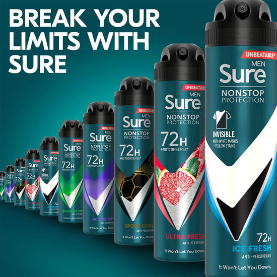 Sure Men Nonstop Protection Invisible Anti-Pespirant Deo Ice Fresh 150ml, 6 Pack