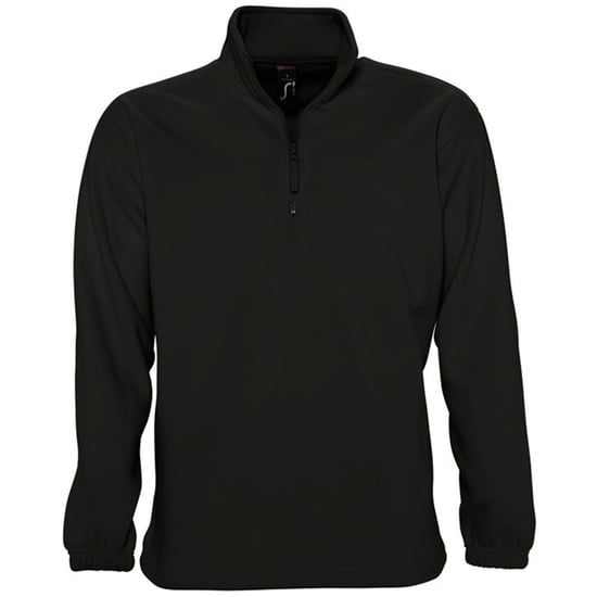 SOLS Ness Unisex Zip Neck Anti-Pill Fleece Top (Zwart) - Image 1