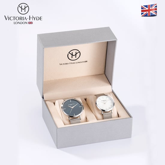 VICTORIA HYDE Couple Horloges Geschenkset Zilver - Image 3