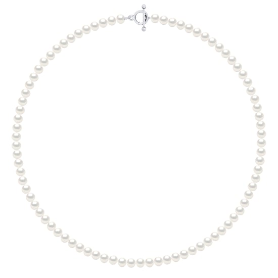 Necklace of Real Cultured Freshwater Pearls Semi Round 6-7 mm