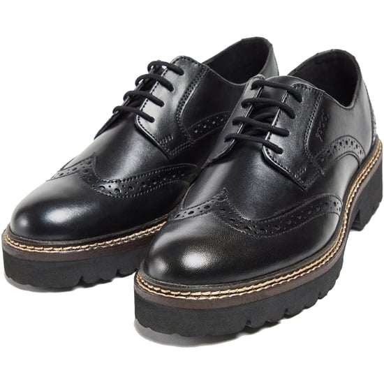 Pod Kortney Leer Damesschoenen Zwart Brogues - Image 6