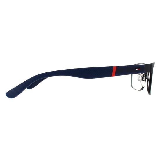 Tommy Hilfiger Rectangular Mens Matte Blue Glasses Frames