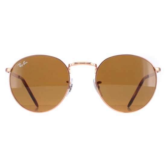 Ray-Ban Round Unisex Rose Gold Brown RB3637 New Round